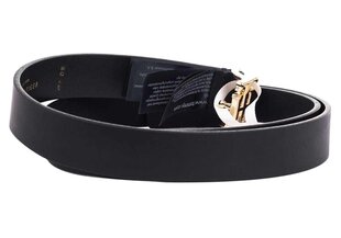 Sieviešu Josta Tommy Hilfiger LOGO BELT 2.5 cm, melna AW0AW08554 CJM 20758 cena un informācija | Sieviešu jostas | 220.lv