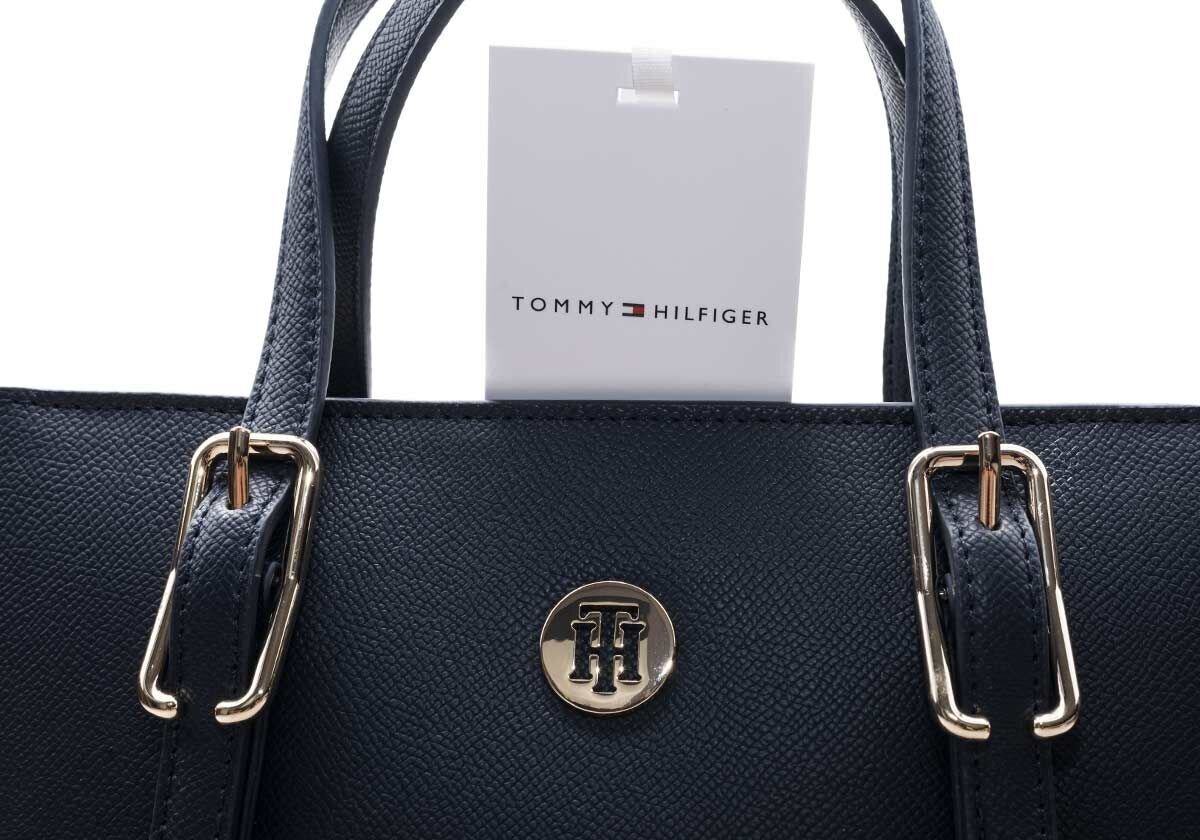 Sieviešu soma Tommy Hilfiger HONEY SMALL TOTE, tumši zila AW0AW09656 DW5 37778 cena un informācija | Sieviešu somas | 220.lv