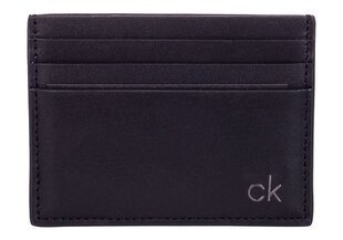 Maks vīriešiem Calvin Klein SMOOTH CK CARDHOLDER BLACK K50K504298 001 35817 cena un informācija | Vīriešu maki, karšu maki | 220.lv