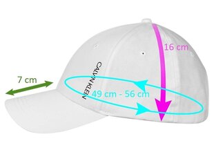 Cepure vīriešiem Calvin Klein CAP WHITE KU0KU00085 YCD 36813 cena un informācija | Vīriešu cepures, šalles, cimdi | 220.lv