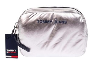 Женская косметичка TOMMY HILFIGER TJW NYLON TWIST WASHBAG MET, серебристая AW0AW09343 PE6 цена и информация | Косметички, косметические зеркала | 220.lv