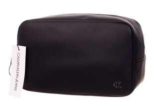 Kosmētikas soma Calvin Klein Washbag Pu, melna K50K506796 BDS cena un informācija | Kosmētikas somas, spoguļi | 220.lv