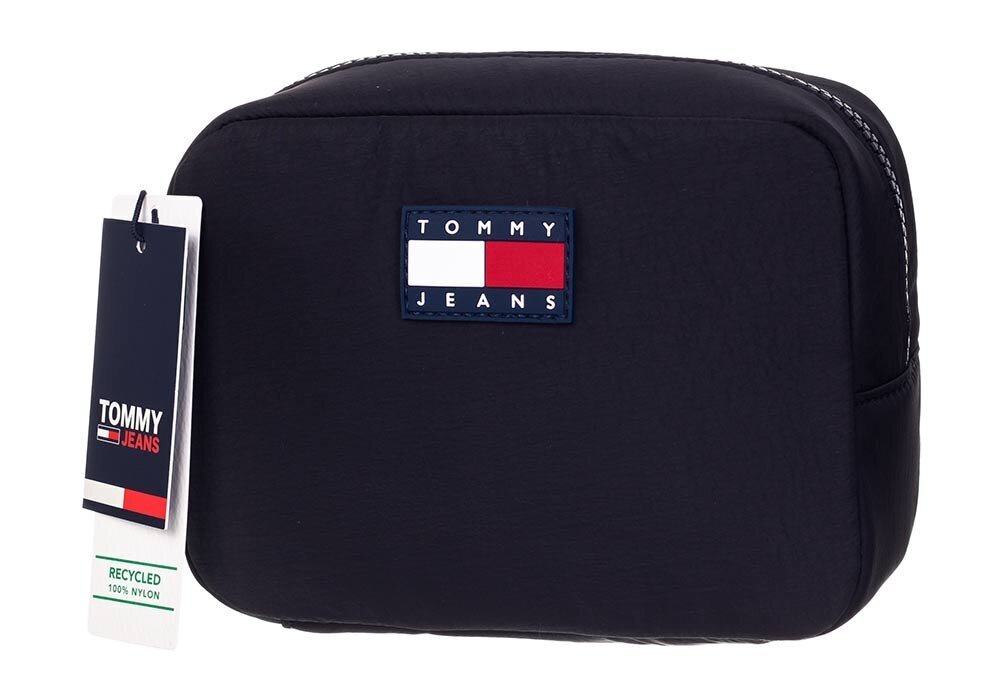 Kosmētikas soma Tommy Hilfiger Tjw Nylon Washbag, melna AW0AW10682 BDS cena un informācija | Kosmētikas somas, spoguļi | 220.lv