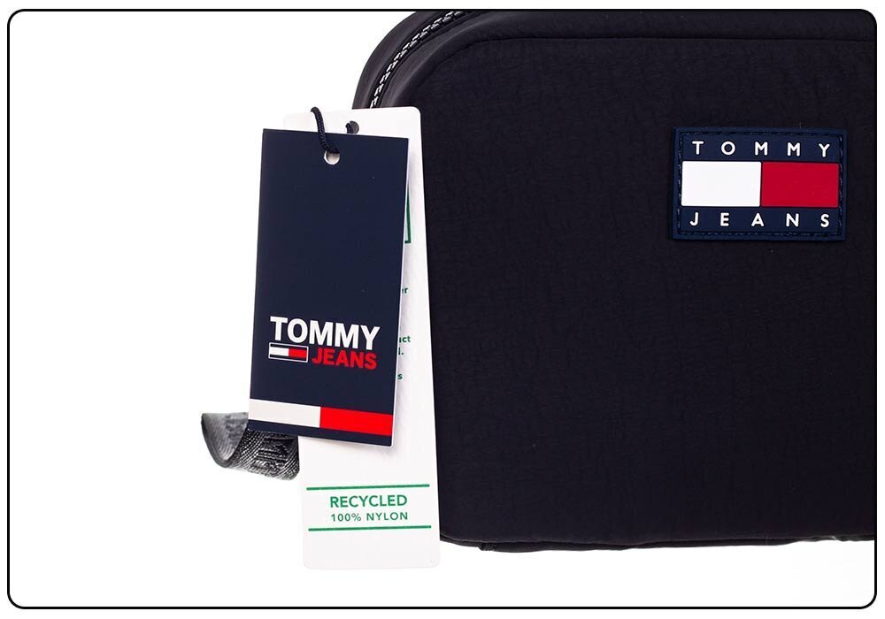 Kosmētikas soma Tommy Hilfiger Tjw Nylon Washbag, melna AW0AW10682 BDS cena un informācija | Kosmētikas somas, spoguļi | 220.lv