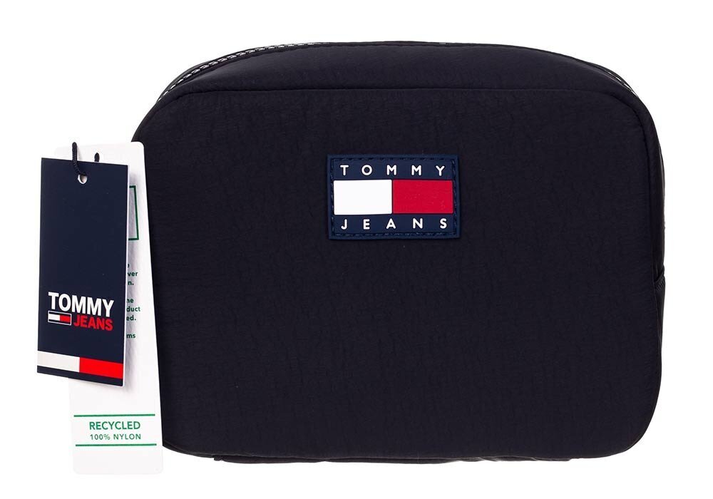 Kosmētikas soma Tommy Hilfiger Tjw Nylon Washbag, melna AW0AW10682 BDS cena un informācija | Kosmētikas somas, spoguļi | 220.lv