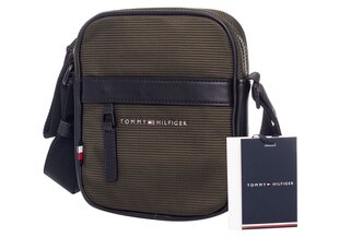 Plecu soma Tommy Hilfiger Elevated Nylon Mini Reporter, tumši Zaļa AM0AM06472 MSH cena un informācija | Vīriešu somas | 220.lv