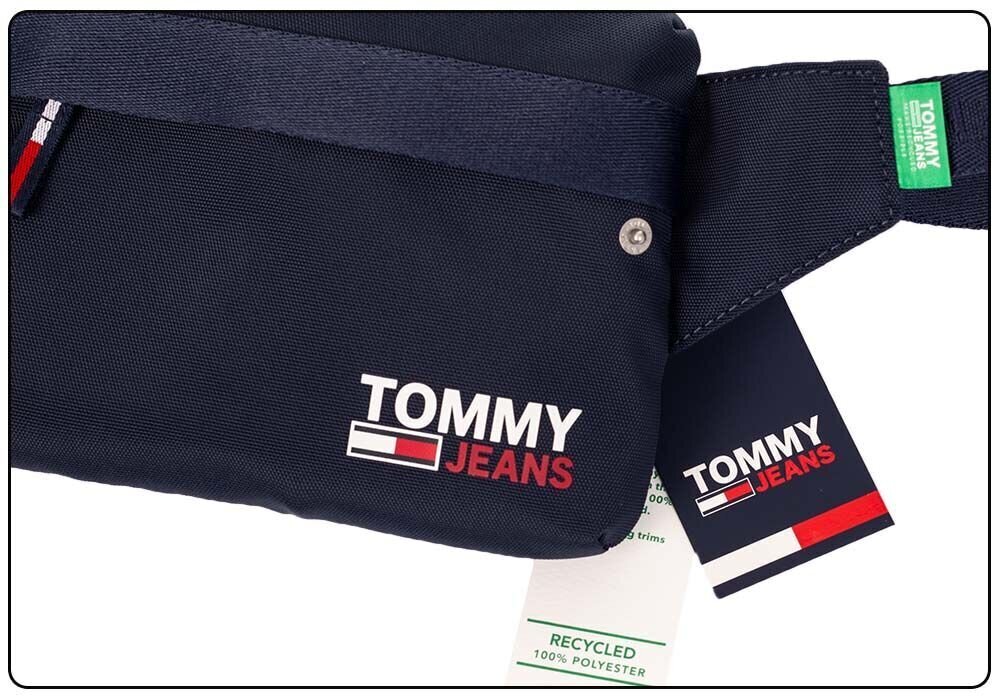 Jostas soma Tommy Hilfiger Tjm Campus Bumbag, tumši zila AM0AM07146 C87 cena un informācija | Vīriešu somas | 220.lv