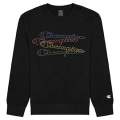 Sporta Krekls bez Kapuča Champion Crewneck Script Logo Boy Melns S6428165 цена и информация | Свитеры, жилетки, пиджаки для мальчиков | 220.lv