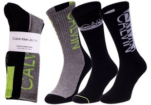 Garās zeķes vīriešiem Calvin Klein Socks, 3 pāri, melnas, 100002996 001 27978 cena un informācija | Vīriešu zeķes | 220.lv