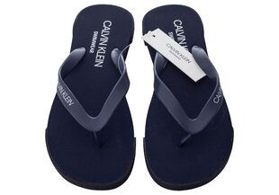 Čības vīriešiem Calvin Klein FF Sandals, tumši zilas KM0KM00338 470 12410 цена и информация | Мужские шлепанцы, босоножки | 220.lv