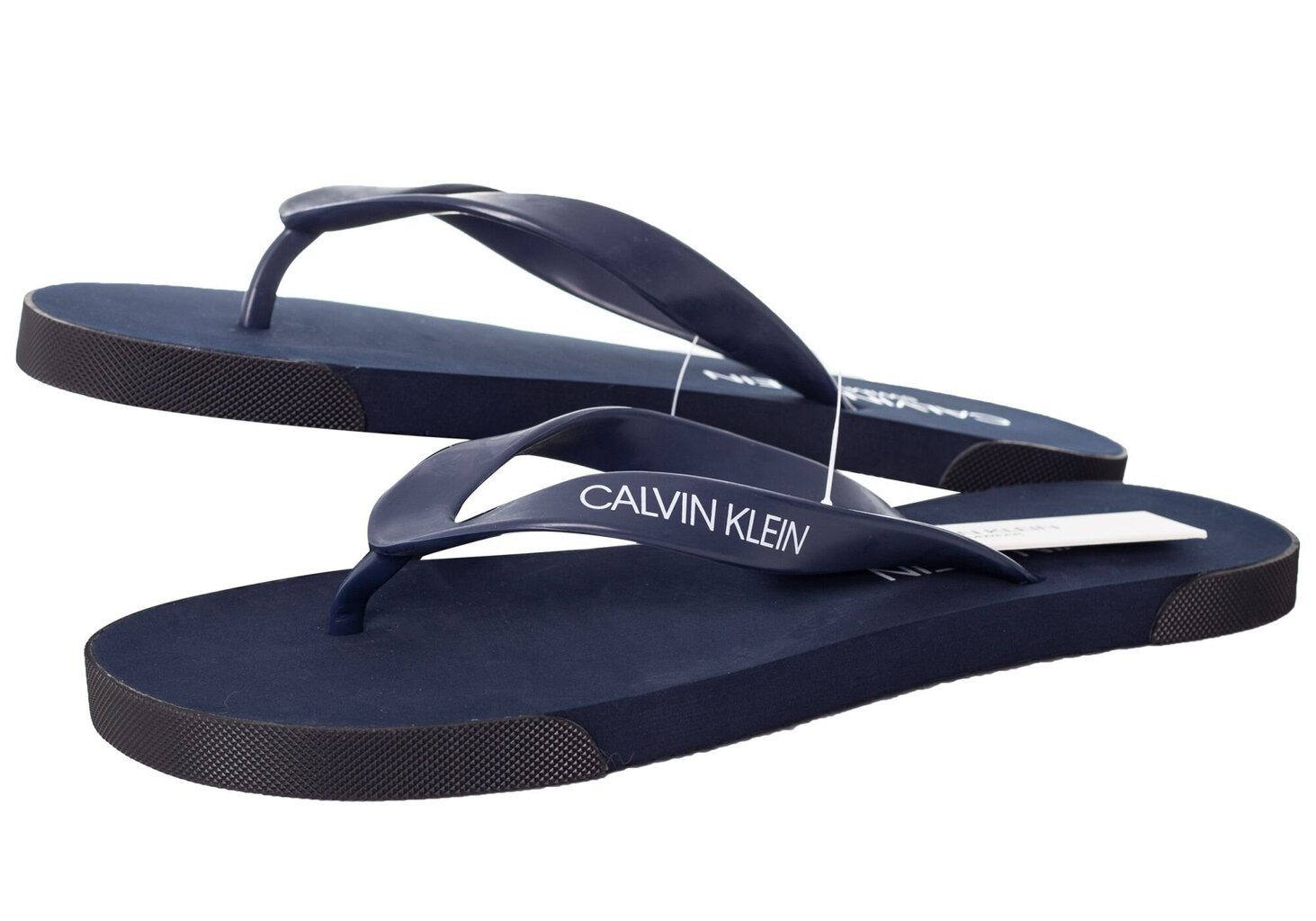 Čības vīriešiem Calvin Klein FF Sandals, tumši zilas KM0KM00338 470 12410 cena un informācija | Vīriešu iešļūcenes, čības, sandales | 220.lv