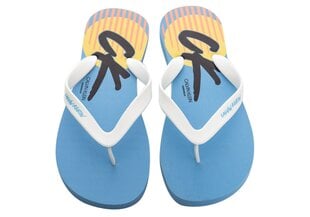 Čības vīriešiem Calvin Klein FF Sandals, zilas KM0KM00500 CAE 14988 цена и информация | Мужские шлепанцы, босоножки | 220.lv