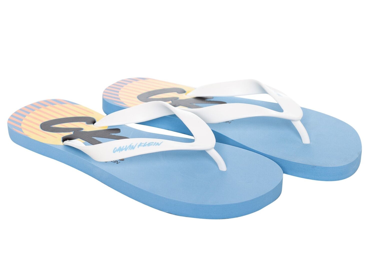 Čības vīriešiem Calvin Klein FF Sandals, zilas KM0KM00500 CAE 14988 cena un informācija | Vīriešu iešļūcenes, čības, sandales | 220.lv