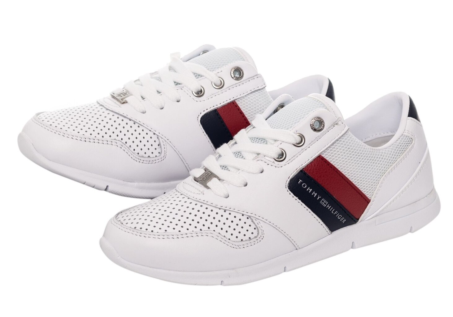 Sporta apavi sievietēm Tommy Hilfiger LIGHTWEIGHT LEATHER SNEAKER WHITE FW0FW04261 020 19665 cena un informācija | Sporta apavi sievietēm | 220.lv