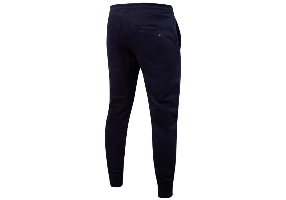 Kokvilnas treniņbikses vīriešiem Tommy Hilfiger Essential Tommy Sweatpants Navy MW0MW17384 DW5 25960 cena un informācija | Sporta apģērbs vīriešiem | 220.lv