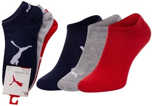 Детские носки PUMA, 3 пары, серые/красные/темно-синие 907960 05 38963 цена и информация | Носки, колготки для мальчиков | 220.lv