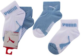 Детские носки Puma BABY MINI CATS LIFESTYLE S, белые/голубые  907962 01 41430 цена и информация | Носки, колготки для мальчиков | 220.lv