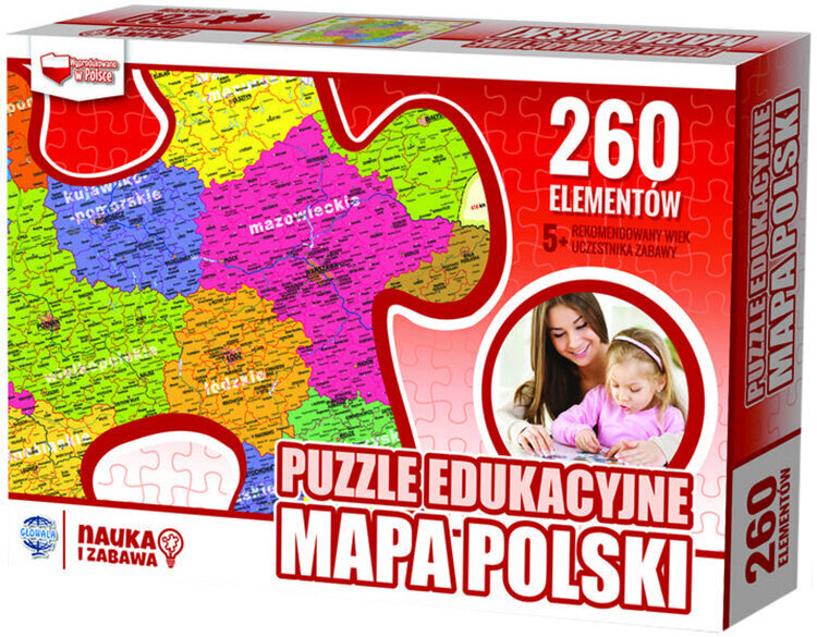 Polijas Kartes Mīkla 260 Elementi cena un informācija | Pasaules kartes | 220.lv