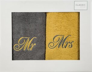 Набор полотенец Mr&Mrs,, 2 штуки цена и информация | Полотенца | 220.lv