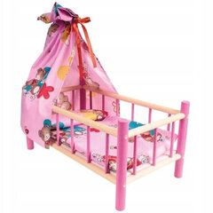 Деревянная Кроватка Для Кукол цена и информация | Игрушки для девочек | 220.lv