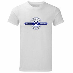 Vīriešu Krekls ar Īsām Piedurknēm Sparco S01260BI1S Balts cena un informācija | Vīriešu T-krekli | 220.lv