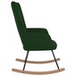 vidaXL šūpuļkrēsls, tumši zaļš samts cena un informācija | Atpūtas krēsli | 220.lv