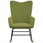 vidaXL šūpuļkrēsls, gaiši zaļš samts cena un informācija | Atpūtas krēsli | 220.lv