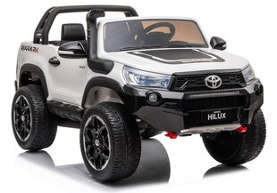 Divvietīgais elektromobilis "Toyota Hilux", balts cena un informācija | Bērnu elektroauto | 220.lv