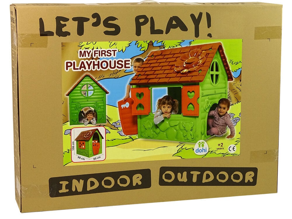 Bērnu dārza mājiņa, zaļa цена и информация | Bērnu rotaļu laukumi, mājiņas | 220.lv
