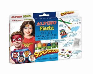 Grima komplekts Alpino Fiesta Super Heroes, 6 krāsas x 5 g цена и информация | Карнавальные костюмы, парики и маски | 220.lv