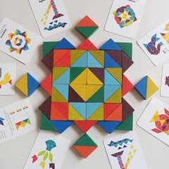 Деревянная мозаика из треугольников Igroteco IG0194, 64 детали цена и информация | Развивающие игрушки | 220.lv