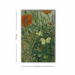 Reprodukcija Butterflies and poppies cena un informācija | Gleznas | 220.lv