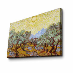 Reprodukcija Olive Trees with Yellow Sky and Sun cena un informācija | Gleznas | 220.lv