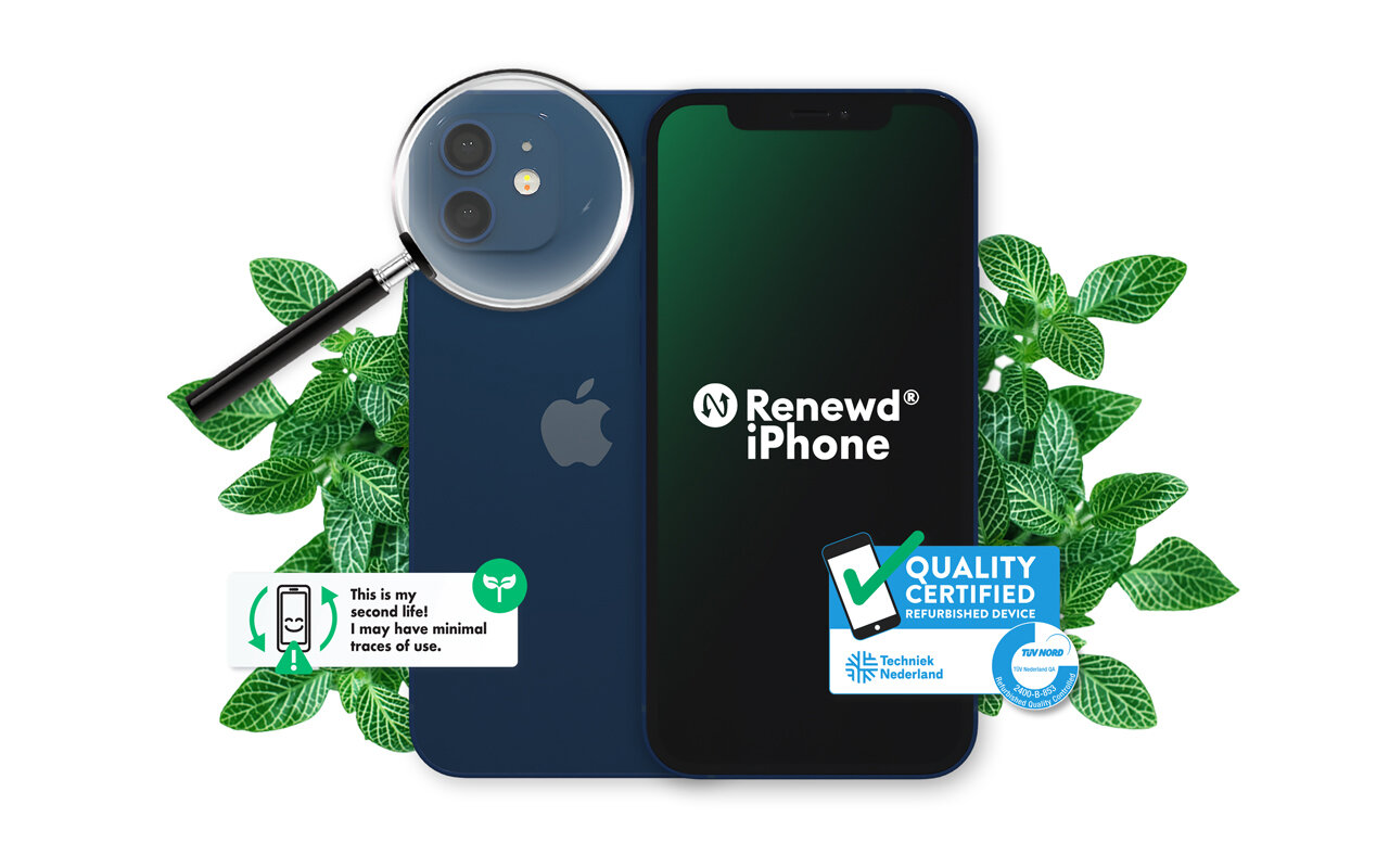 Телефон Renewd® iPhone 12 64GB RND-P19764 Blue цена | 220.lv