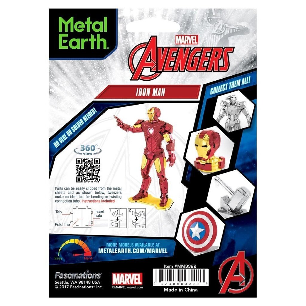 Metāla 3D konstruktors Marvel Avenger Iron Man cena un informācija | Konstruktori | 220.lv