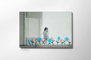 Картина из закаленного стекла Цветы цена и информация | Картины | 220.lv