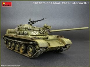 Сборная пластиковая модель Miniart - Soviet Medium Tank T-55A Mod. 1981 Interior Kit, 1/35, 37020 цена и информация | Kонструкторы | 220.lv