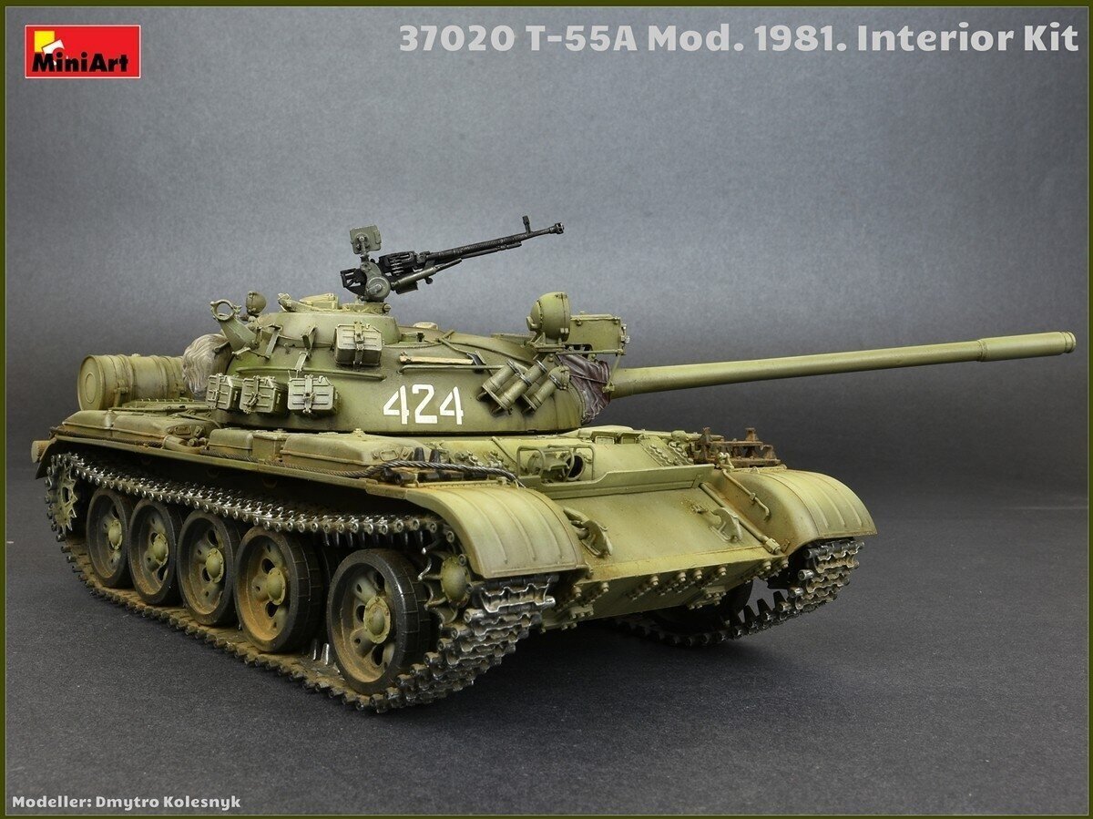 Plastmasas modeļu komplekts Miniart - Soviet Medium Tank T-55A Mod. 1981 Interior Kit, 1/35, 37020 cena un informācija | Konstruktori | 220.lv