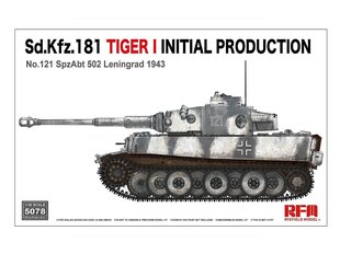 Сборная пластиковая модель Rye Field Model - Sd.Kfz.181 Tiger I Initial Production No.121 SpzAbt. 502 Leningrad 1943, 1/35, RFM-5078 цена и информация | Конструкторы и кубики | 220.lv