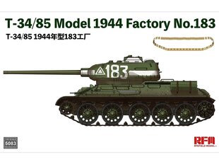 Сборная пластиковая модель Rye Field Model - T-34/85 Model 1944 Factory No. 183, 1/35, RFM-5083 цена и информация | Kонструкторы | 220.lv