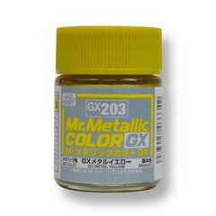 Mr.Hobby - Mr.Color GX Metal Yellow, 18 ml, GX-203 cena un informācija | Modelēšanas un zīmēšanas piederumi | 220.lv