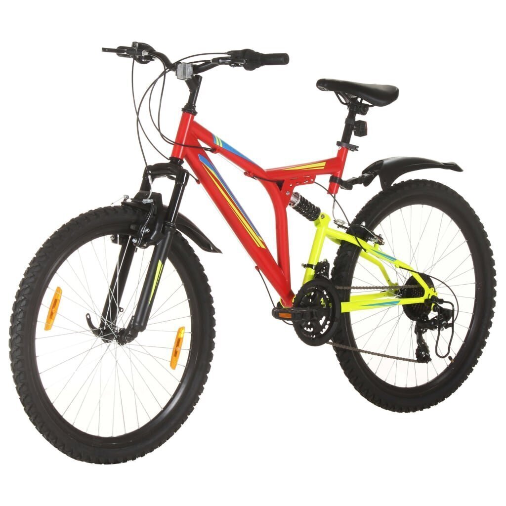 vidaXL kalnu velosipēds, 21 ātrums, 26'', 49 cm, sarkans cena un informācija | Velosipēdi | 220.lv