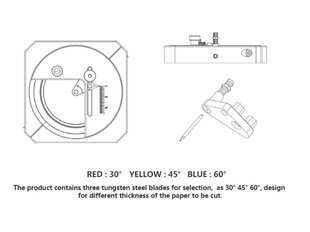 Режущий ролик DSPIAE - MT-C Stepless Adjustment Circular Cutter, DS56002 цена и информация | Принадлежности для рисования, лепки | 220.lv