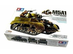 Сборная пластиковая модель Tamiya - M5A1 US Light Tank, 1/35, 35313 цена и информация | Конструкторы и кубики | 220.lv