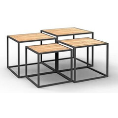 Вспомогательный стол DKD Home Decor, металл, древесина манго (95 x 92 x 45 см) (4 шт.) цена и информация | Журнальные столики | 220.lv