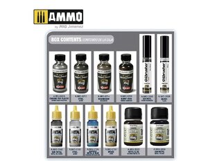 AMMO MIG - SUPER PACK METALLICS. AMIG7809 cena un informācija | Modelēšanas un zīmēšanas piederumi | 220.lv