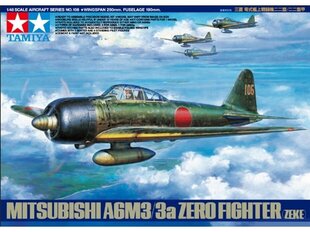 Сборнaя модель для склеивания Tamiya - Mitsubishi A6M3/3a Zero Fighter, 61108 цена и информация | Конструкторы и кубики | 220.lv