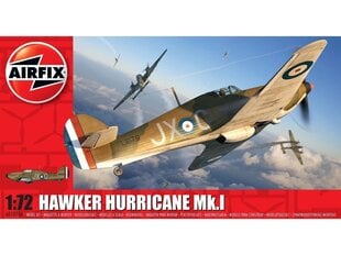 Airfix - Hawker Hurricane Mk.I, 1/72, 01010A cena un informācija | Konstruktori | 220.lv