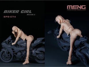 Сборная пластиковая модель Meng Model - Biker Girl, 1/9, SPS-074 цена и информация | Конструкторы и кубики | 220.lv