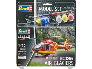 Revell - EC 135 Air-Glaciers Model Set, 1/72, 64986 cena un informācija | Konstruktori | 220.lv